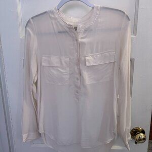 Banana Republic white silk blouse, womens size M